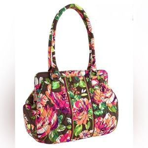 Vera Bradley Frame Bag in English Rose With Magnetic Closure EUC